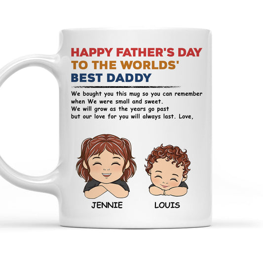 Daddy Happy Fathers Day - Personalized Custom Coffee Mug
