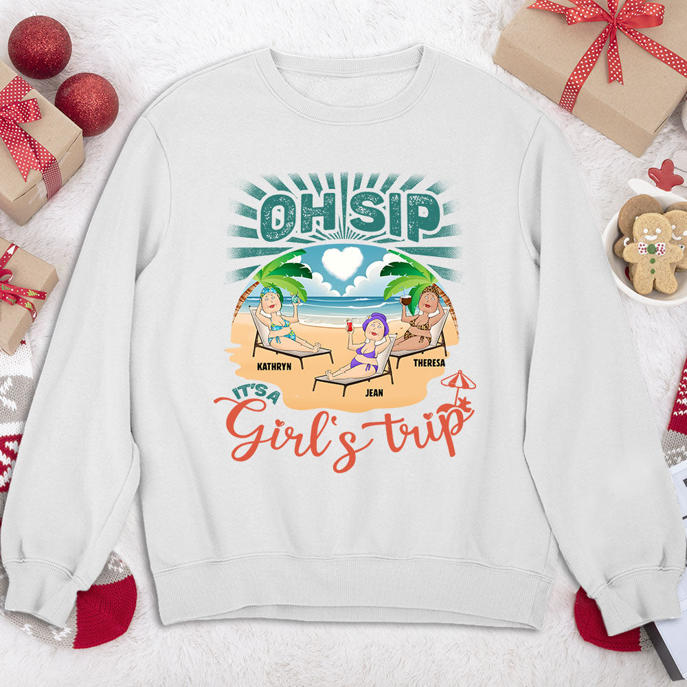 Born With The Beach In Their Souls - Personalized Custom Sweatshirt