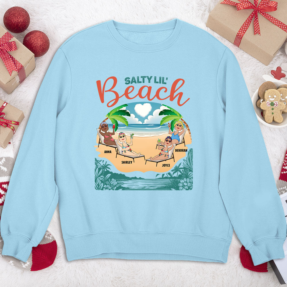 Born With The Beach In Their Souls - Personalized Custom Sweatshirt