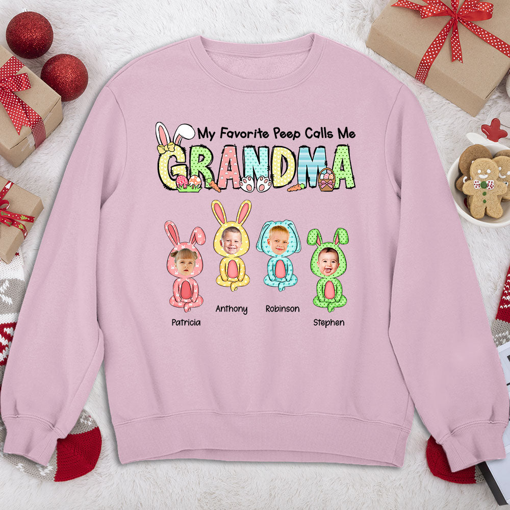 My Favorite Peeps Call Me Grandma - Personalized Custom Sweatshirt