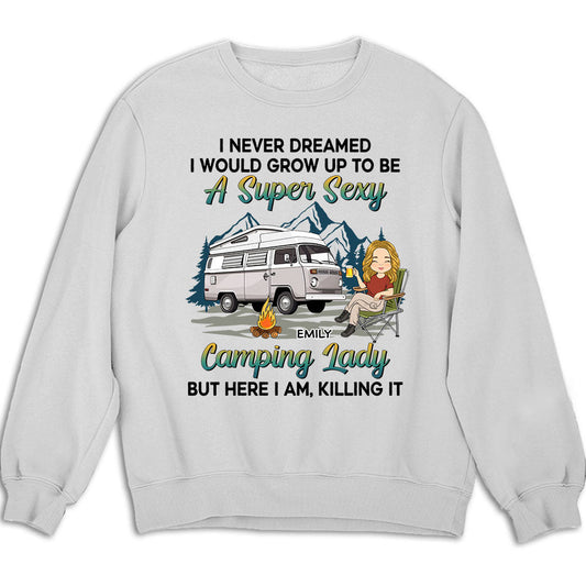 Camping Lady 2 - Personalized Custom Sweatshirt