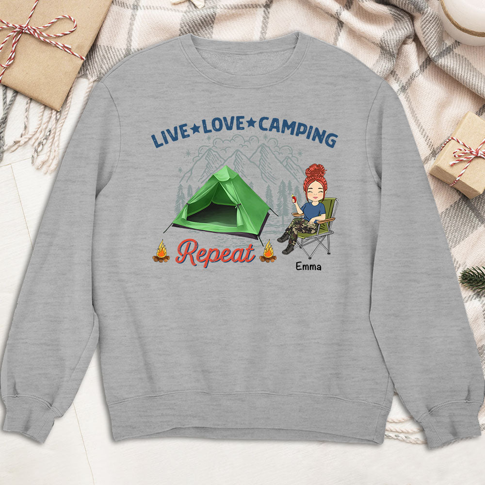 Live Love Camping - Personalized Custom Sweatshirt