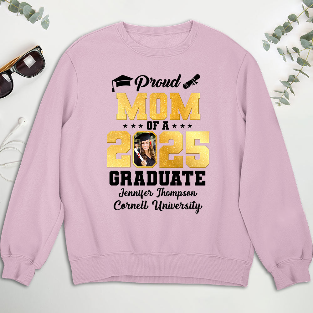 Proud Mom Of A Graduate - Personalized Custom Shirt