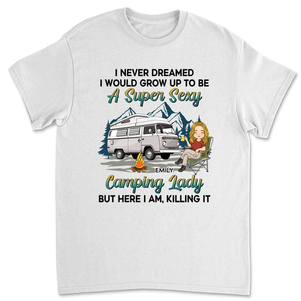 Camping Lady 2 - Personalized Custom Unisex T-shirt
