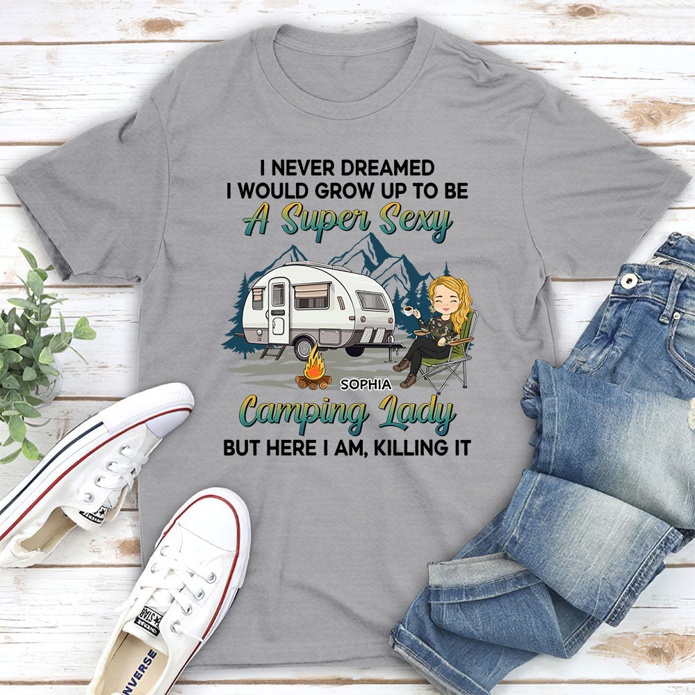 Camping Lady 2 - Personalized Custom Unisex T-shirt