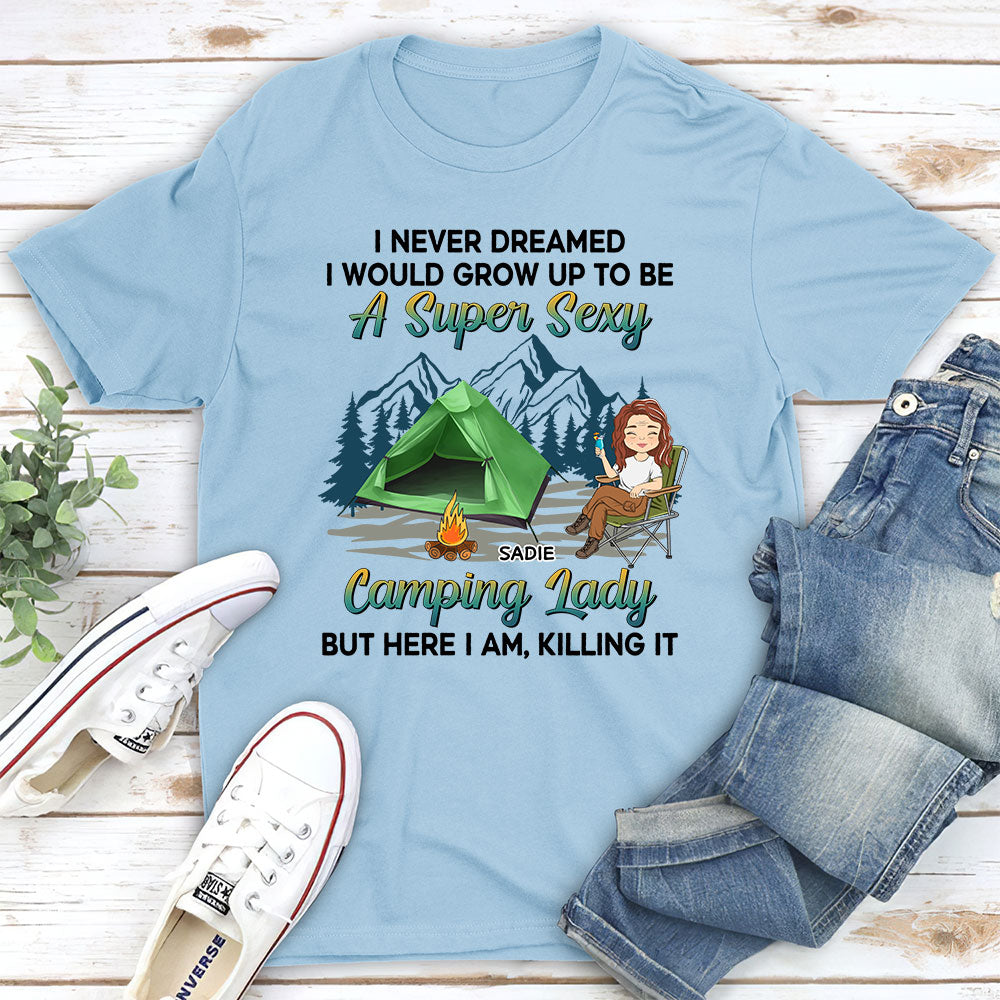 Camping Lady 2 - Personalized Custom Unisex T-shirt