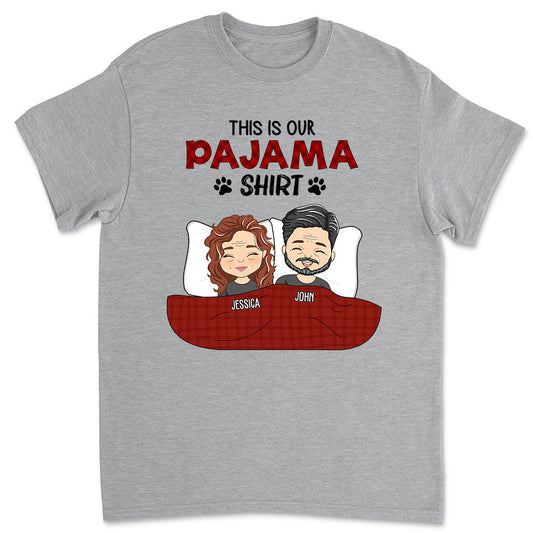 Couple Pajama Shirt - Personalized Custom Classic T-shirt