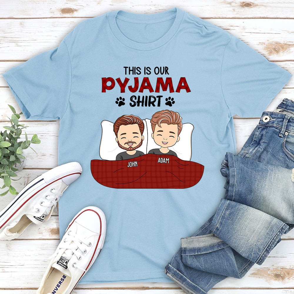 Couple Pyjama Shirt - Personalized Custom Classic T-shirt