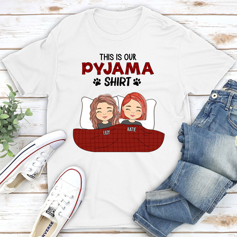 Couple Pyjama Shirt - Personalized Custom Classic T-shirt