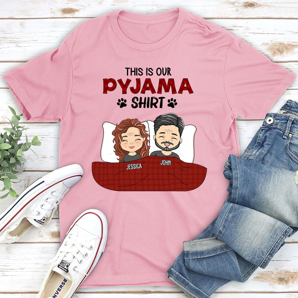 Couple Pyjama Shirt - Personalized Custom Classic T-shirt