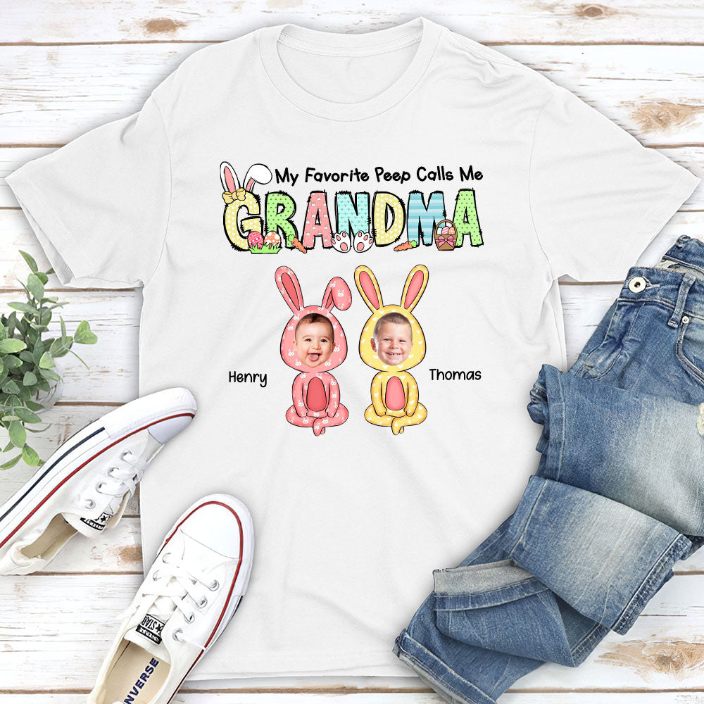 My Favorite Peeps Call Me Grandma - Personalized Custom Unisex T-shirt