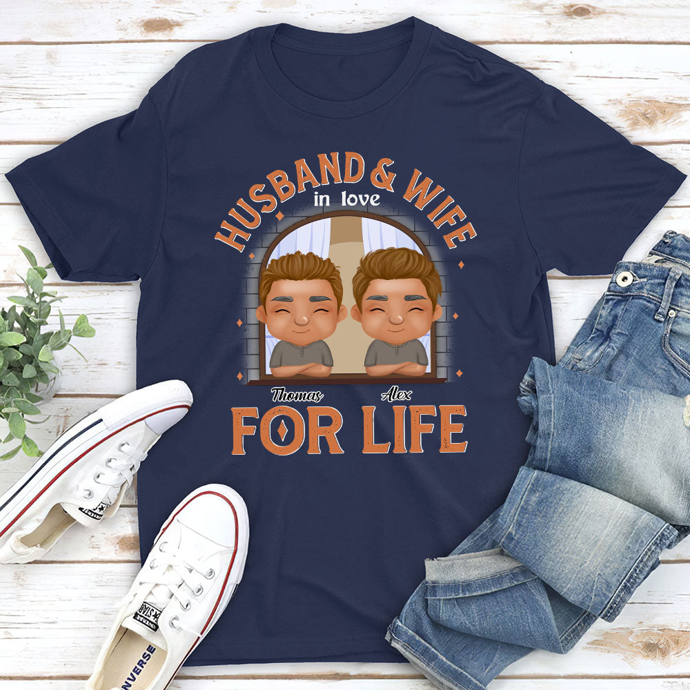 Husband And Wife In Love For Life - Personalized Custom Classic T-shirt