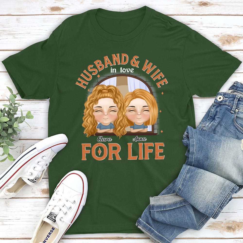 Husband And Wife In Love For Life - Personalized Custom Classic T-shirt