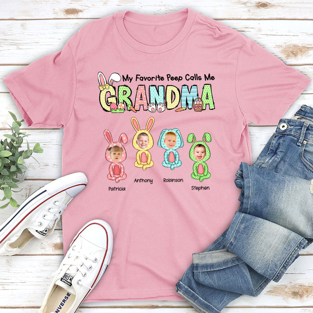 My Favorite Peeps Call Me Grandma - Personalized Custom Unisex T-shirt