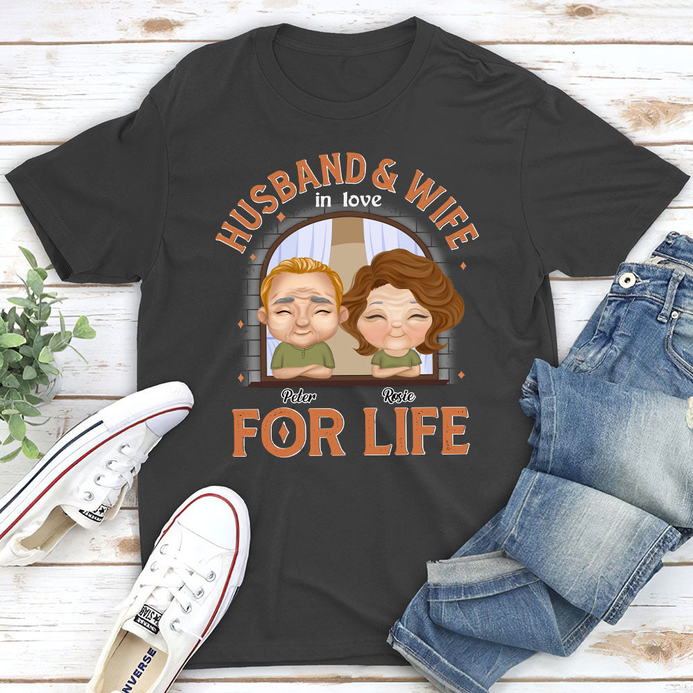 Husband And Wife In Love For Life - Personalized Custom Classic T-shirt