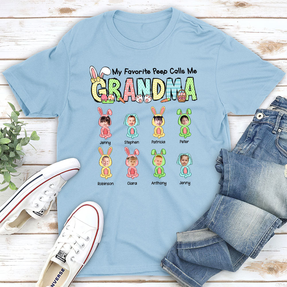 My Favorite Peeps Call Me Grandma - Personalized Custom Unisex T-shirt