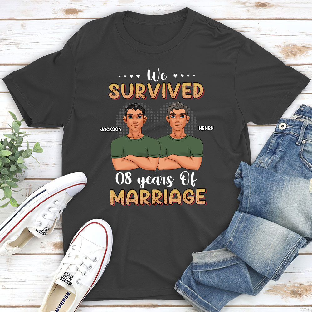 We Survived Years Of Marriage - Personalized Custom Classic T-shirt