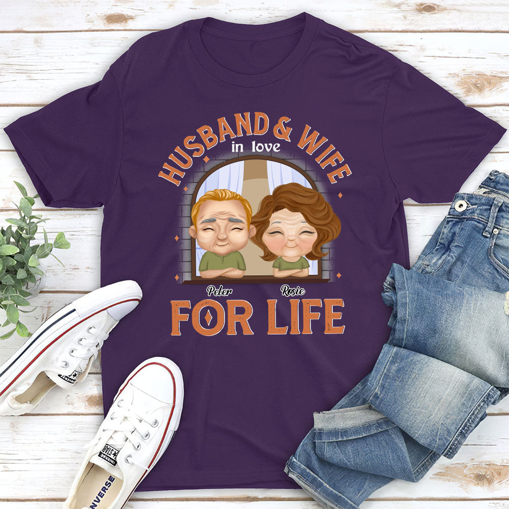 Husband And Wife In Love For Life - Personalized Custom Classic T-shirt