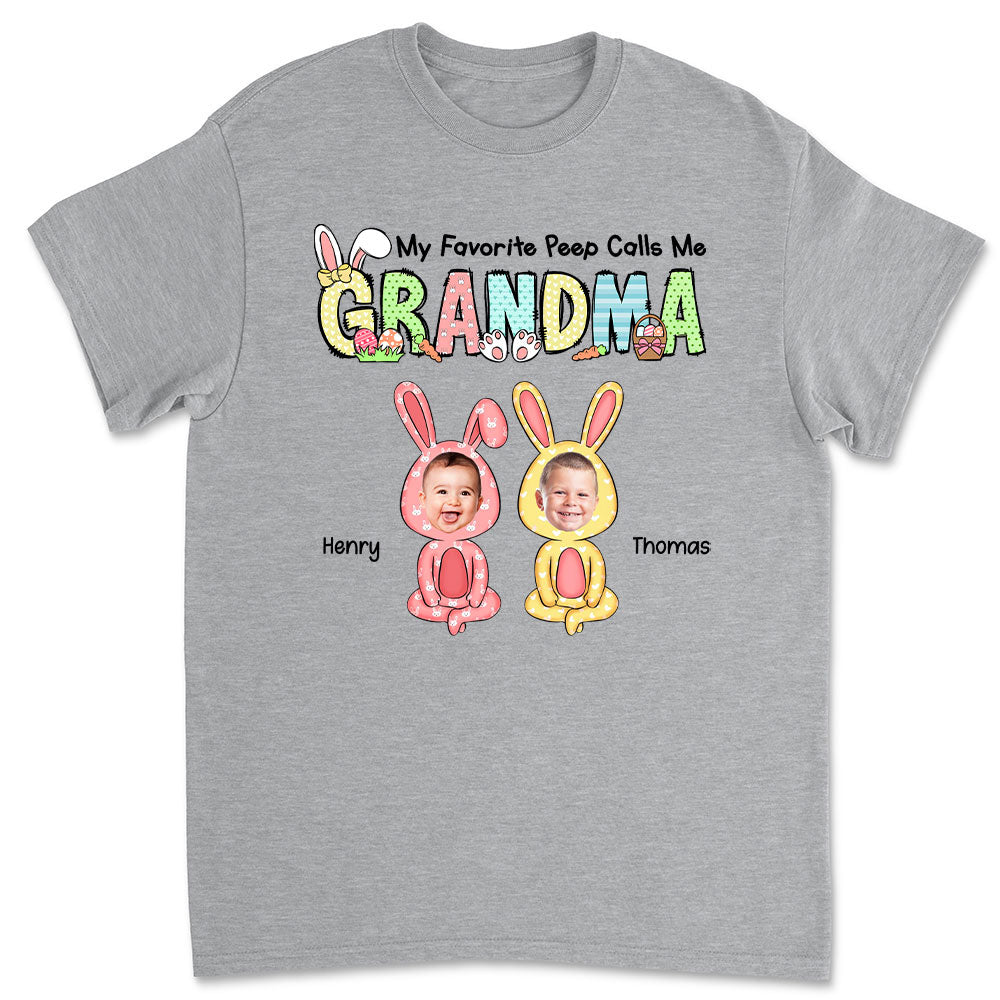 My Favorite Peeps Call Me Grandma - Personalized Custom Unisex T-shirt
