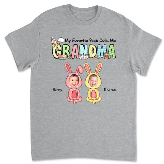 My Favorite Peeps Call Me Grandma - Personalized Custom Unisex T-shirt