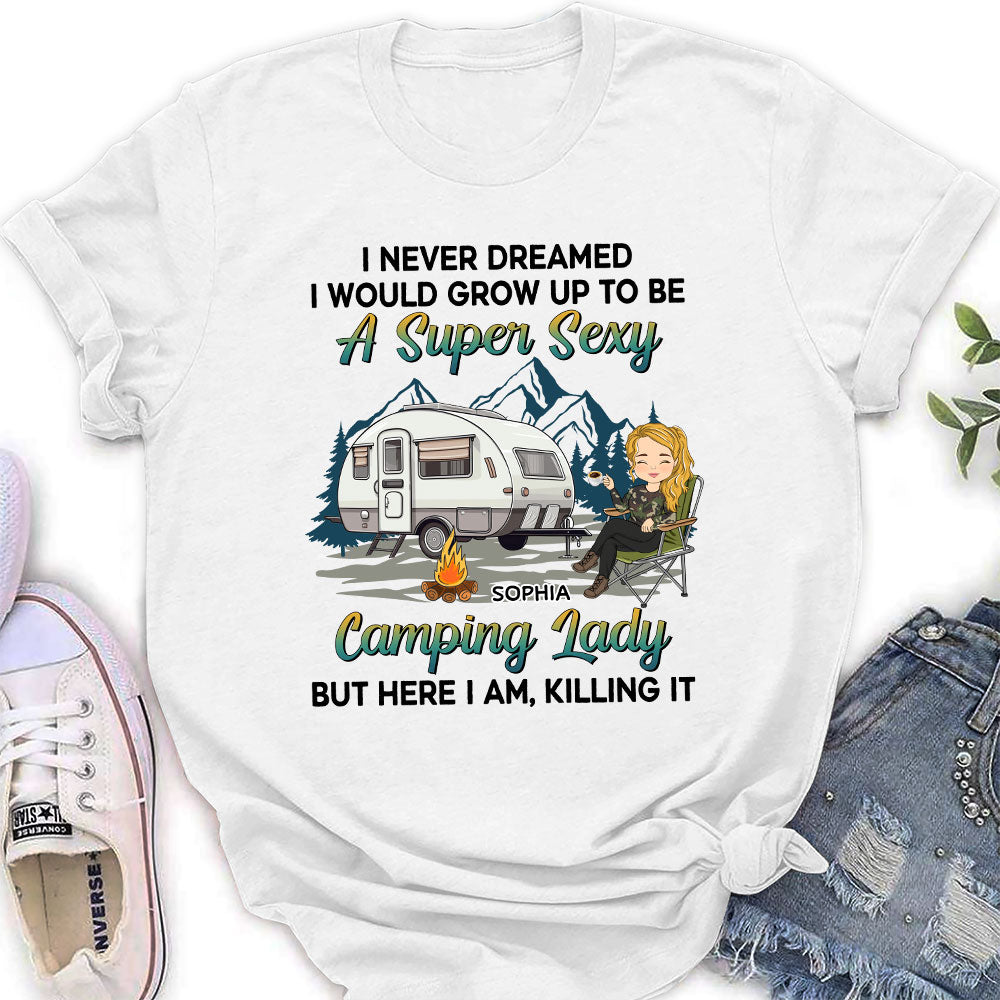 Camping Lady 2 - Personalized Custom Women's T-shirt