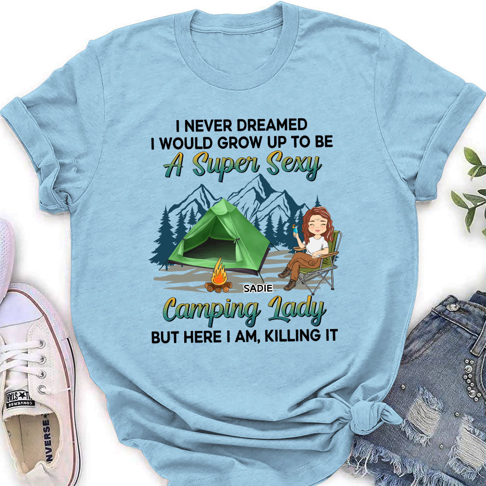 Camping Lady 2 - Personalized Custom Women's T-shirt