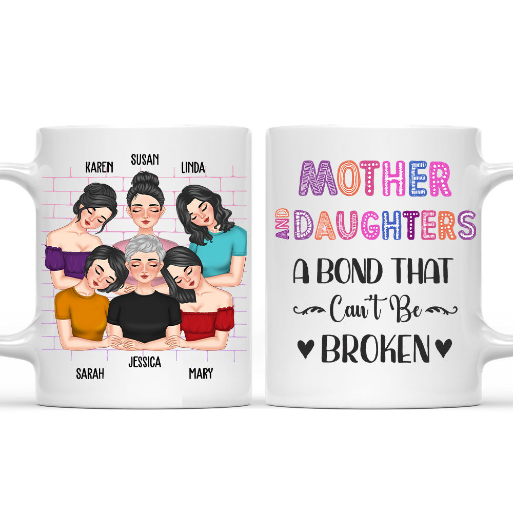 Mother And Daughters Forever Love - Personalized Custom Coffee Mug
