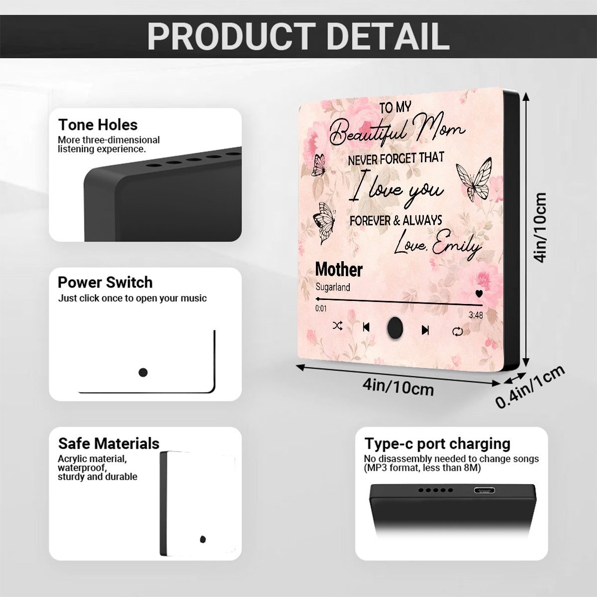 Forever And Always - Personalized Custom Music Fridge Magnet