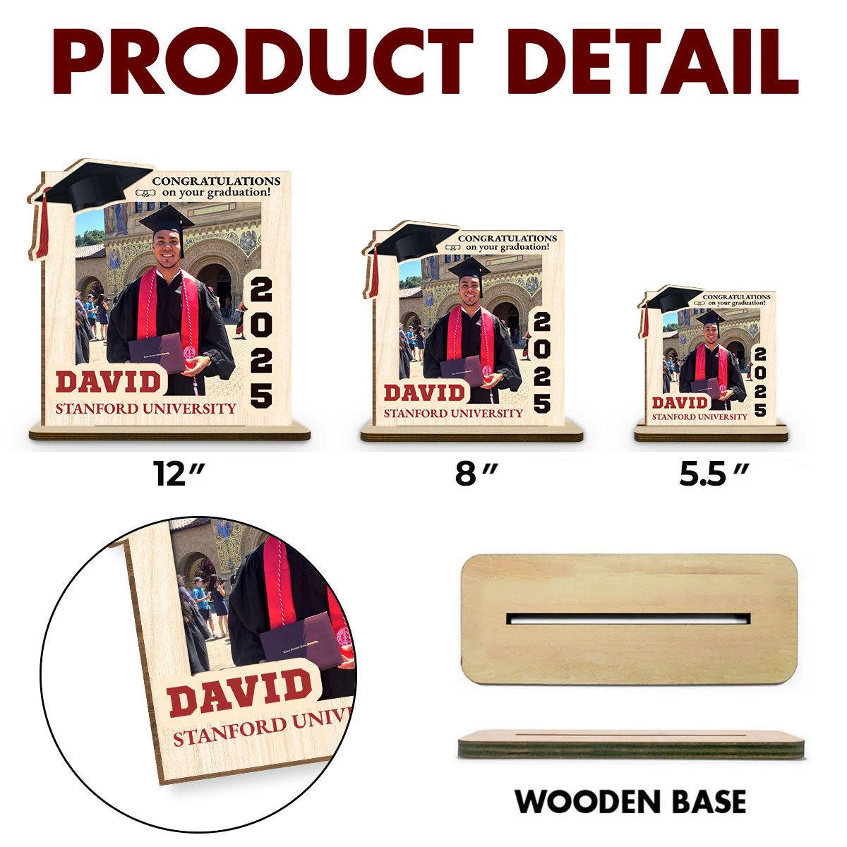 A Journey Completed - Personalized Custom 2-Layer Wood Plaque With Flat Base