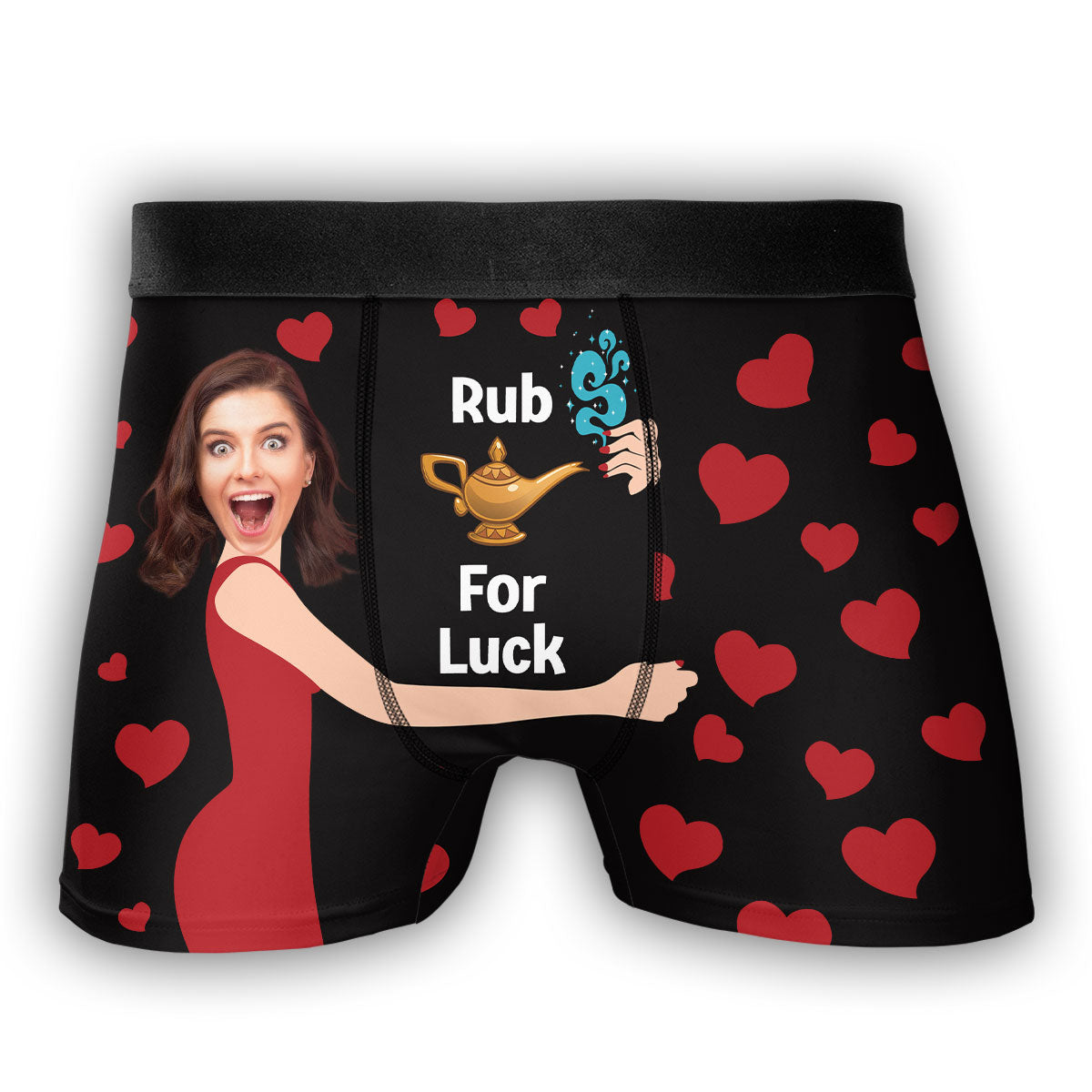 Rub For Luck - Personalized Photo Men's Boxer Briefs