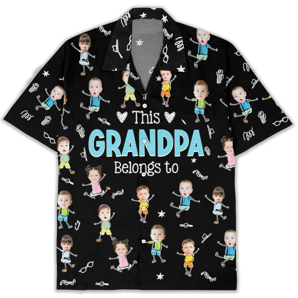 Grandpa This Belongs - Personalized Custom Hawaiian Shirt