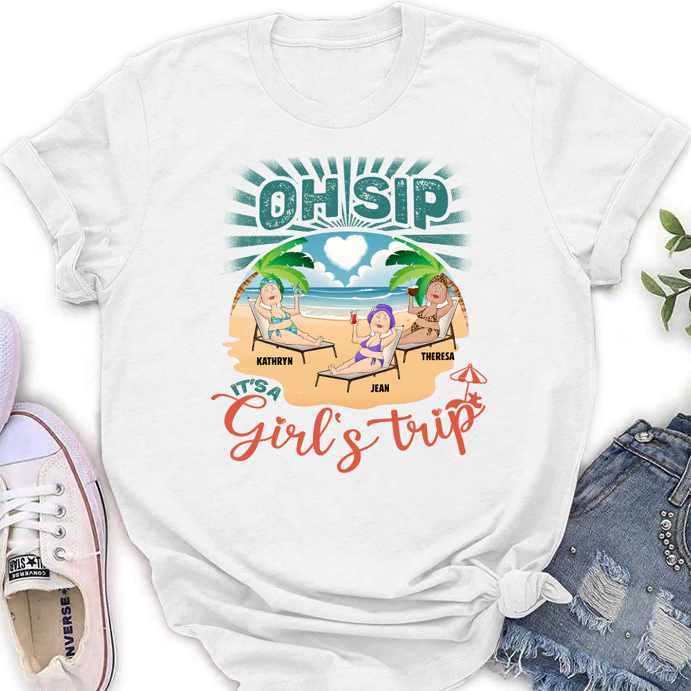 Born With The Beach In Their Souls - Personalized Custom Women's T-shirt