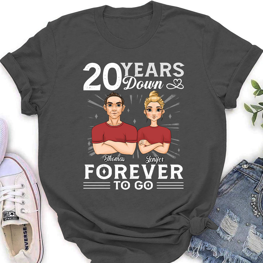 Years Down Forever To Go - Personalized Custom Women's T-shirt