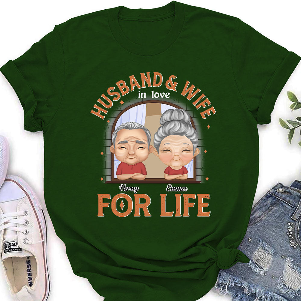 Husband And Wife In Love For Life - Personalized Custom Women's T-shirt