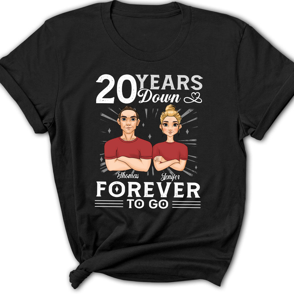 Years Down Forever To Go - Personalized Custom Women's T-shirt