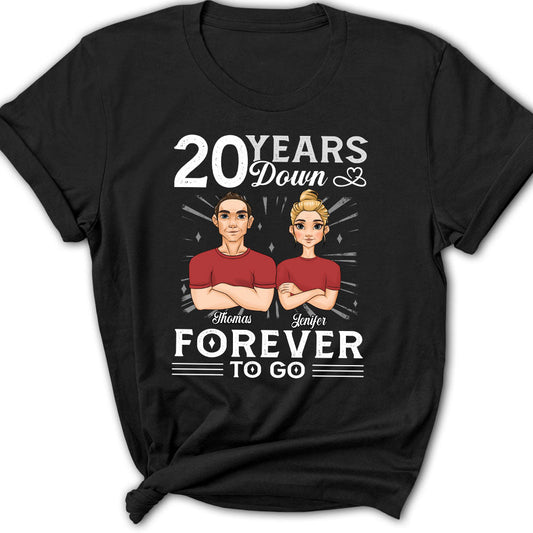 Years Down Forever To Go - Personalized Custom Women's T-shirt
