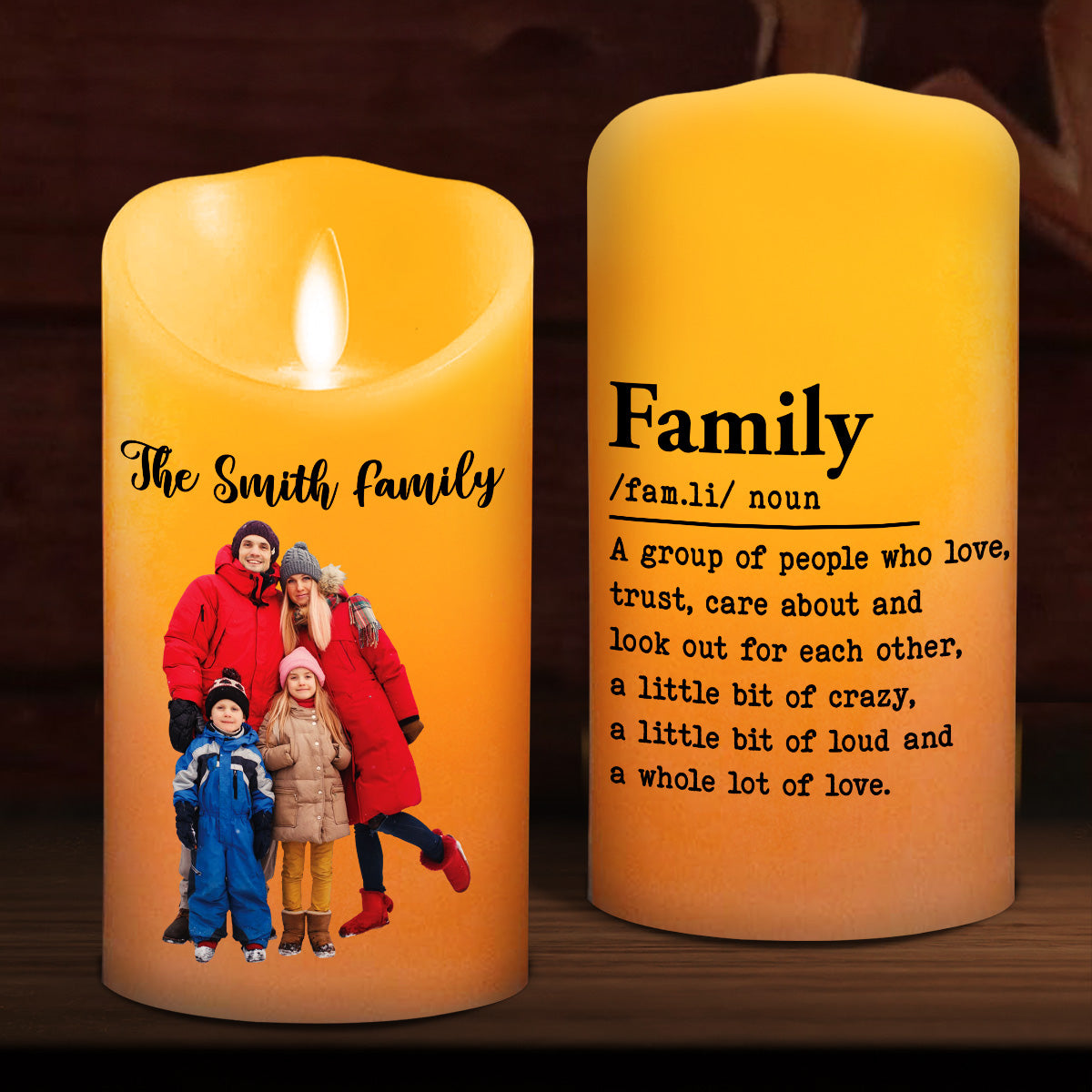 A Group Of People Who Love Each Other - Personalized Custom LED Candle