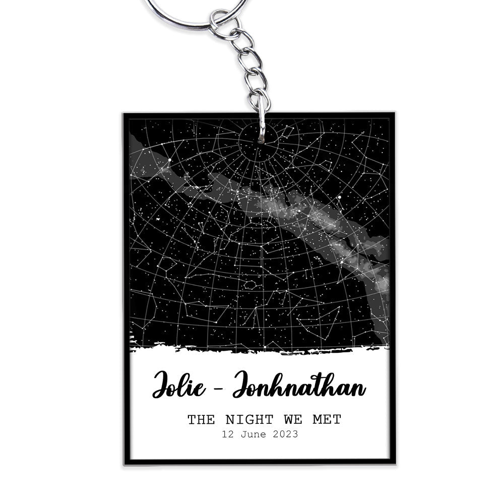 Custom Star Map The Night We Met - Personalized Custom Acrylic Keychain