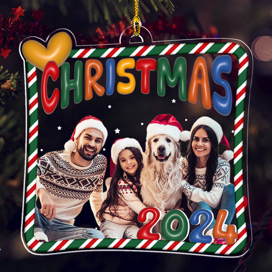 Custom Photo Christmas 2024 - Personalized Custom Acrylic Ornament