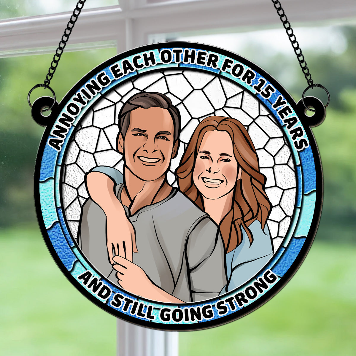 Annoying Each Other - Personalized Custom Suncatcher
