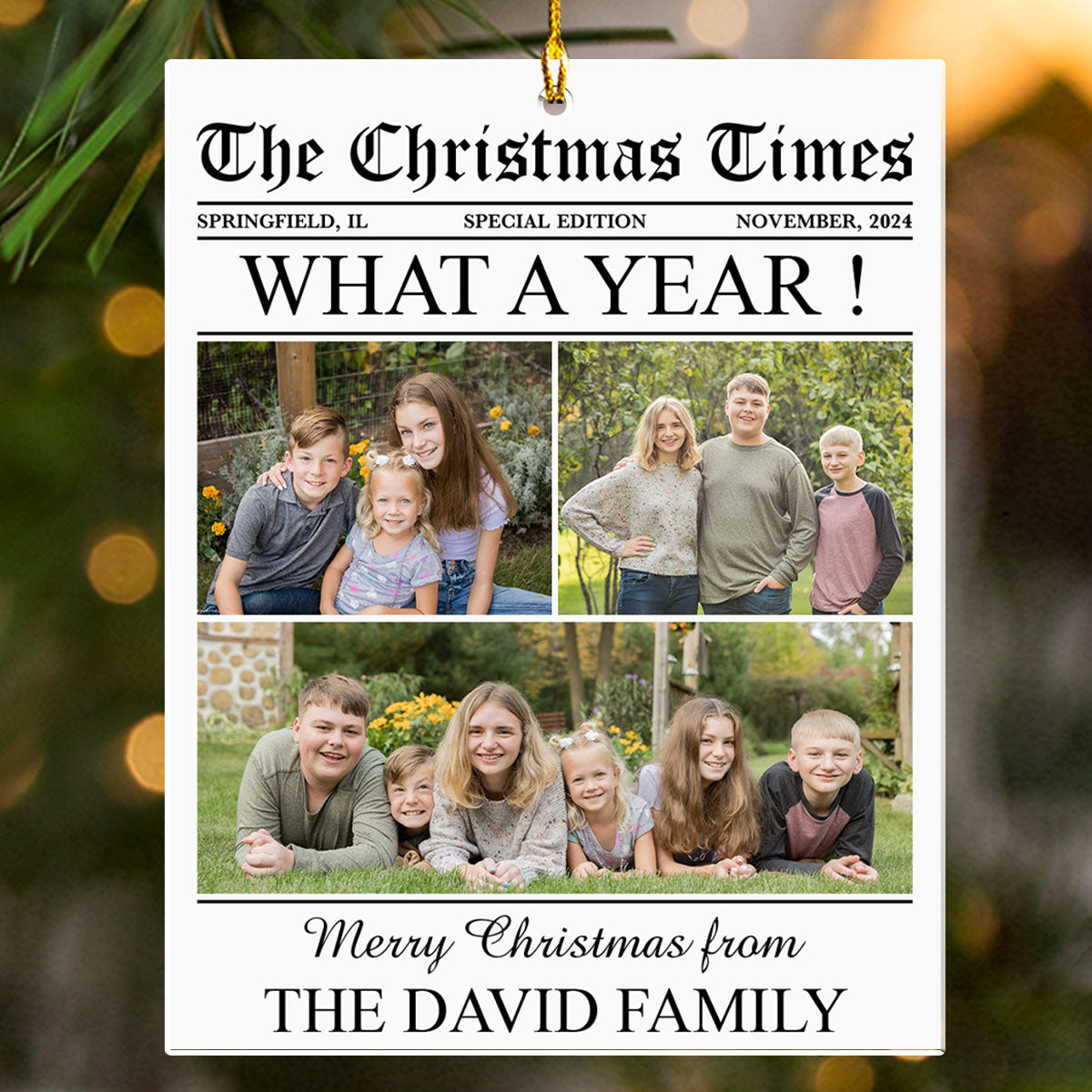 The Christmas Times - Personalized Custom Acrylic Ornament