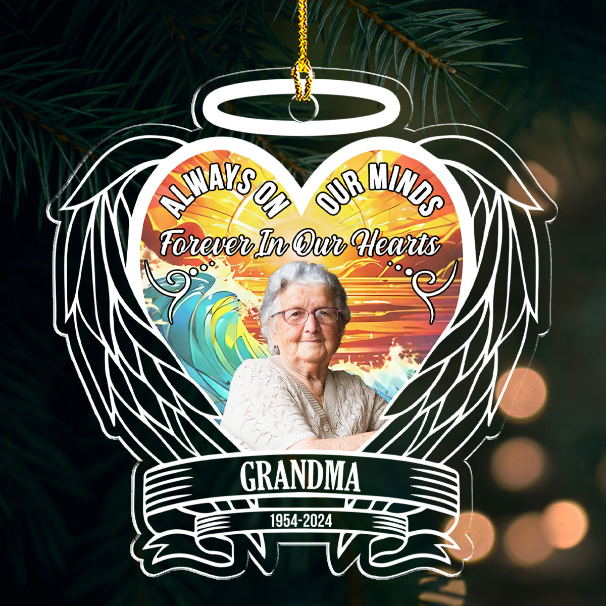 Custom Photo Always On Our Minds - Personalized Custom Acrylic Ornament