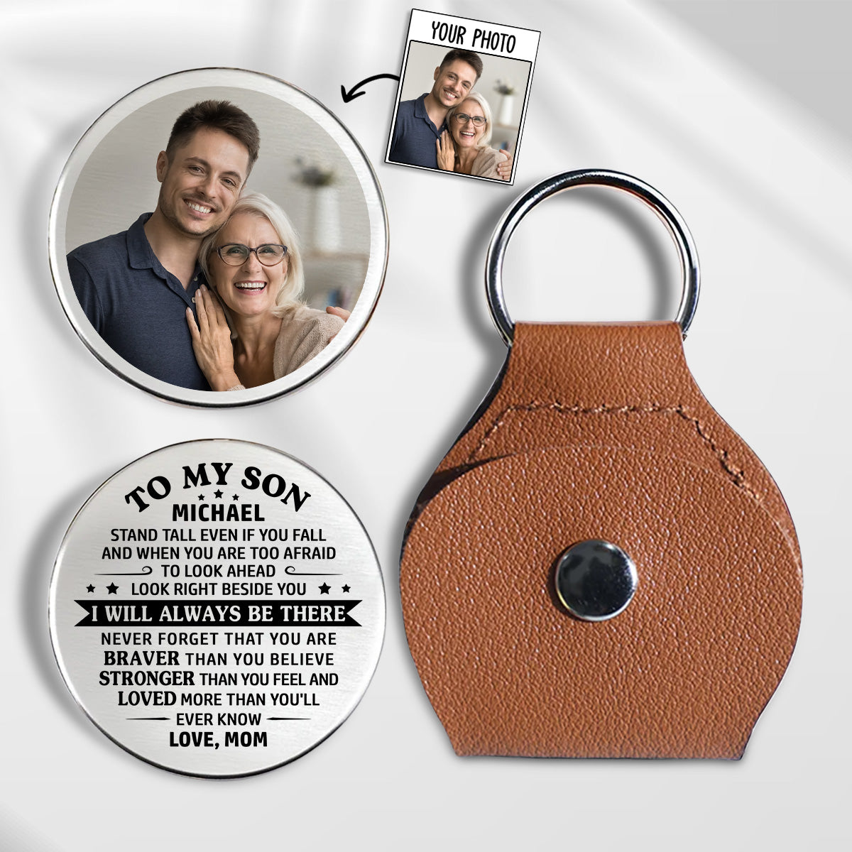 To My Son - Personalized Custom Pocket Hug