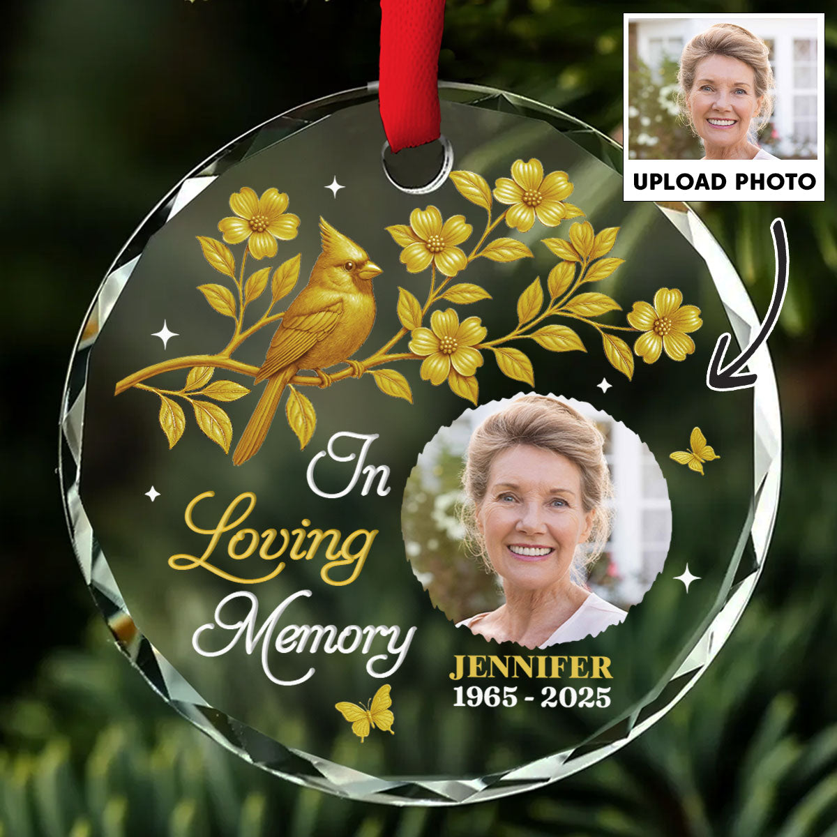 Our Loving Memory - Personalized Custom Glass Ornament