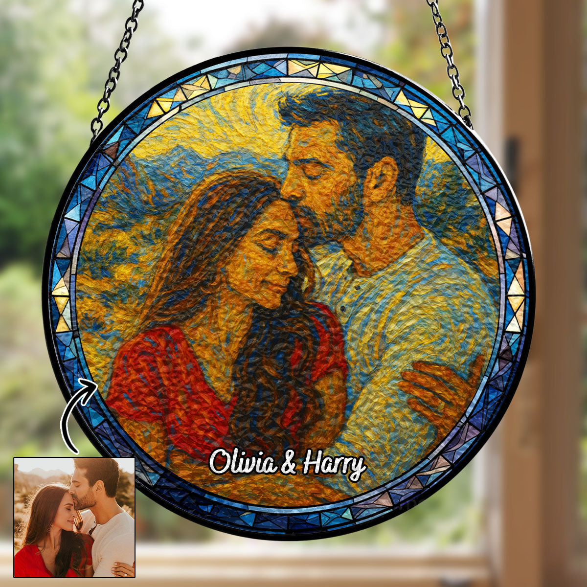 Together Forever - Personalized Custom Window Hanging Suncatcher