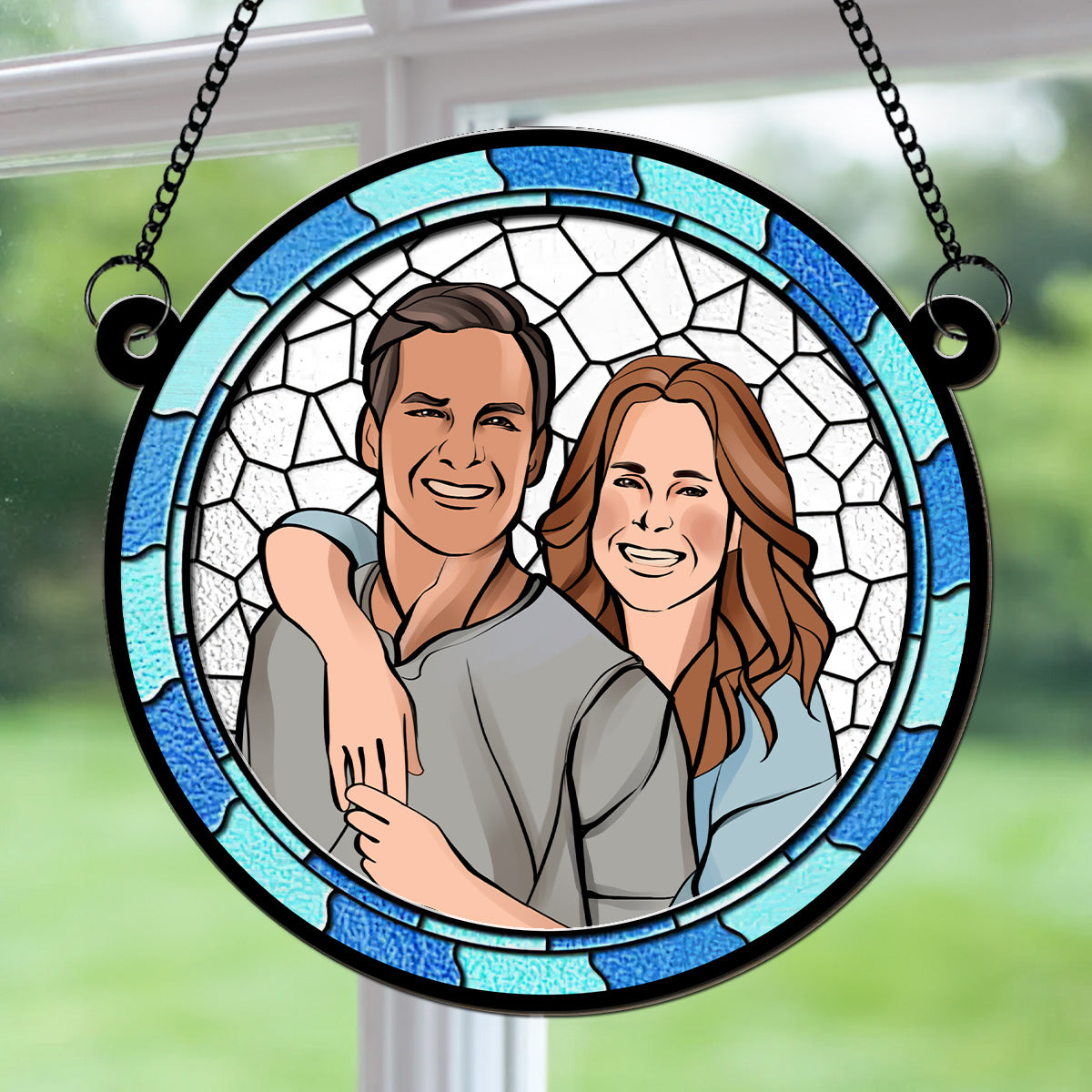 Where There Is Love There Is Life - Personalized Custom Suncatcher