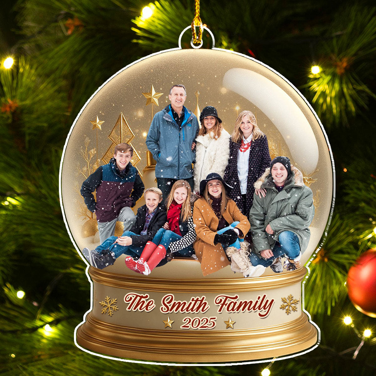 Magical Family Photo - Personalized Custom Acrylic Ornament