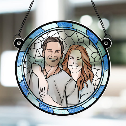 Where There Is Love There Is Life - Personalized Custom 1 Layer Suncatcher