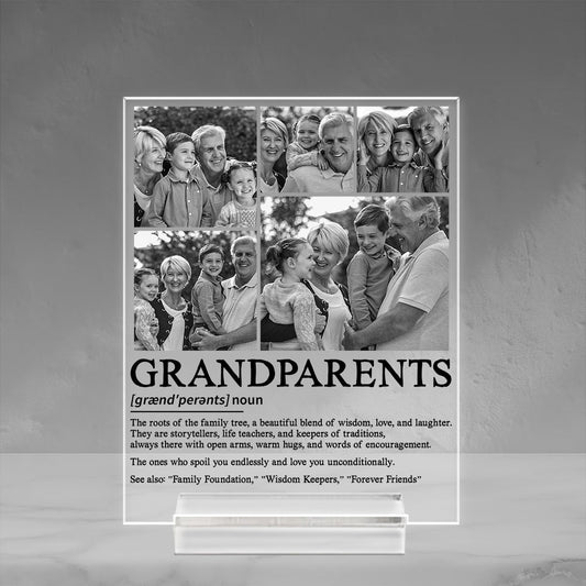 Grandparent Definition - Personalized Custom Acrylic Plaque With Base