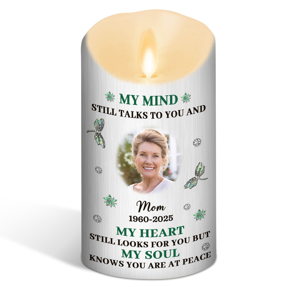 My Mind My Heart My Soul - Personalized Custom LED Candle